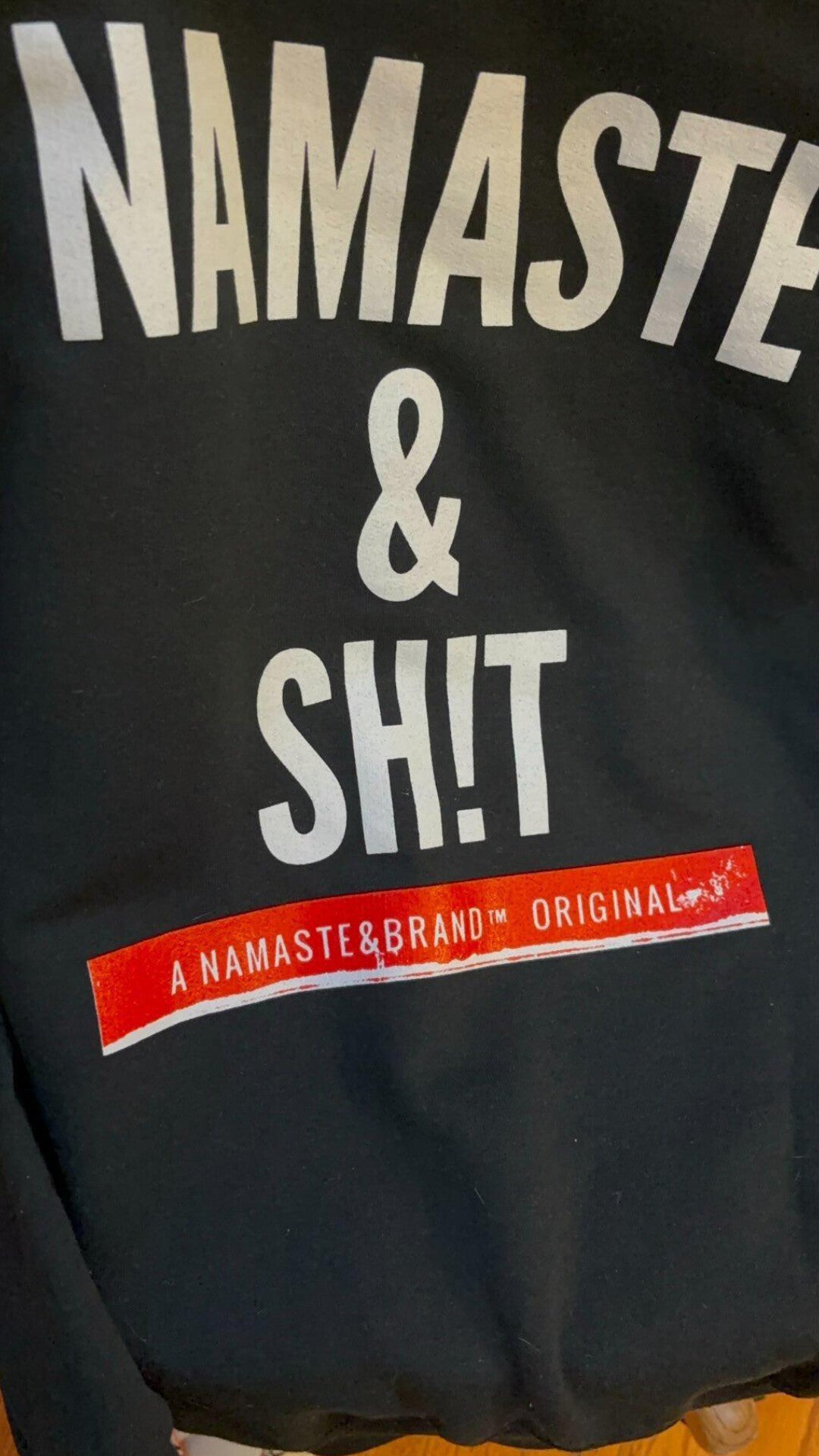 Classic Namaste and Sh!t Logo Sweatshirt (BLK/WHT)